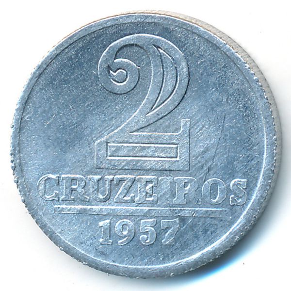 Бразилия, 2 крузейро (1957 г.)