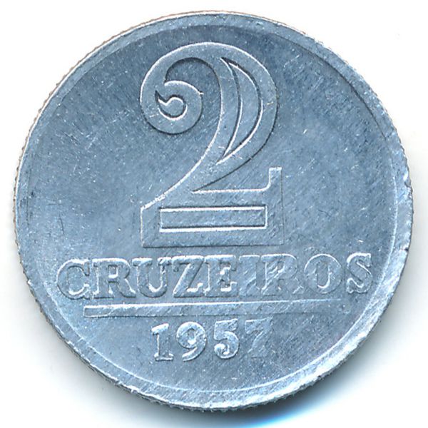 Бразилия, 2 крузейро (1957 г.)