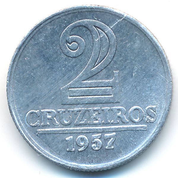 Бразилия, 2 крузейро (1957 г.)
