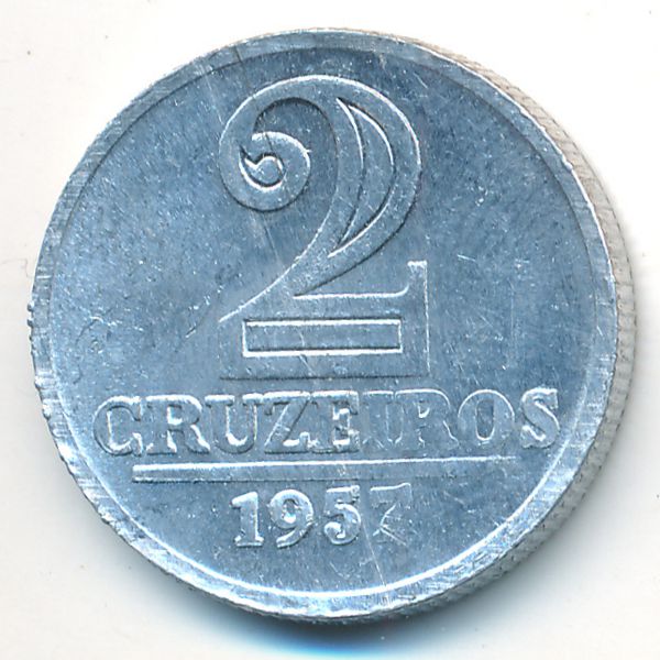 Бразилия, 2 крузейро (1957 г.)