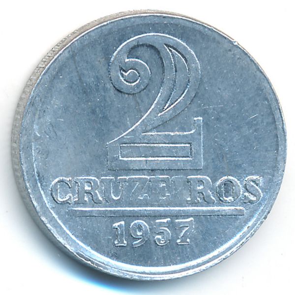 Бразилия, 2 крузейро (1957 г.)