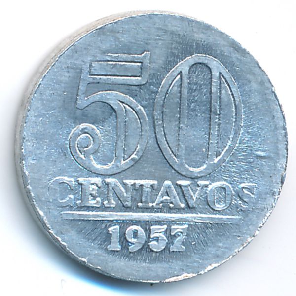 Бразилия, 50 сентаво (1957 г.)