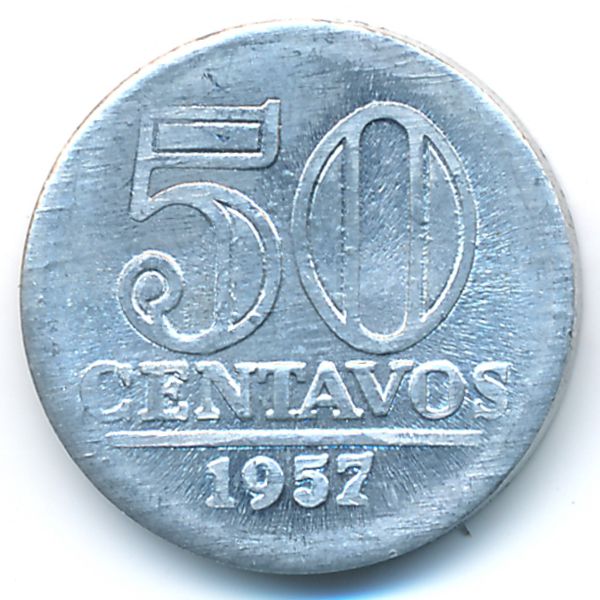 Бразилия, 50 сентаво (1957 г.)