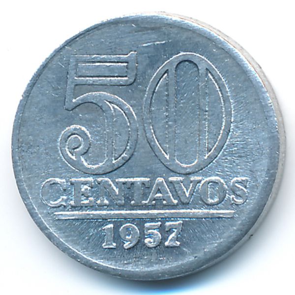 Бразилия, 50 сентаво (1957 г.)