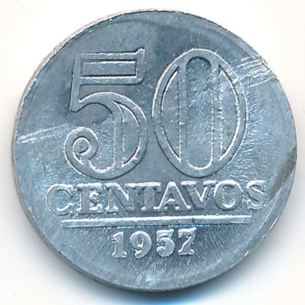 Бразилия, 50 сентаво (1957 г.)