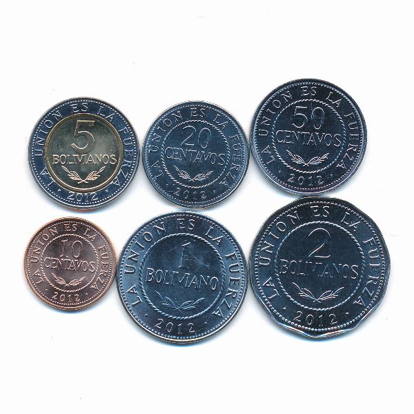 Боливия, Набор монет (2012 г.)