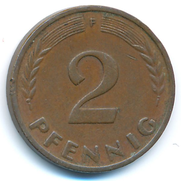 ФРГ, 2 пфеннига (1958 г.)