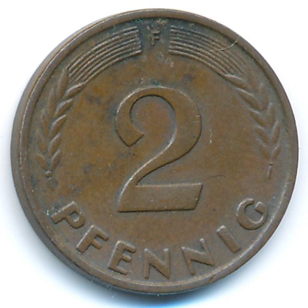 ФРГ, 2 пфеннига (1960 г.)