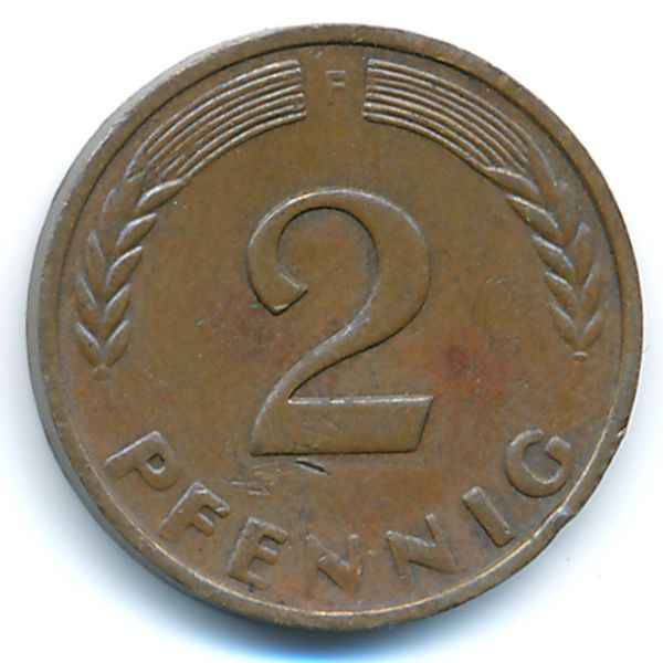 ФРГ, 2 пфеннига (1961 г.)