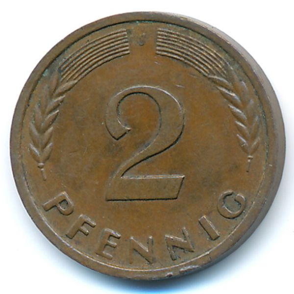 ФРГ, 2 пфеннига (1961 г.)