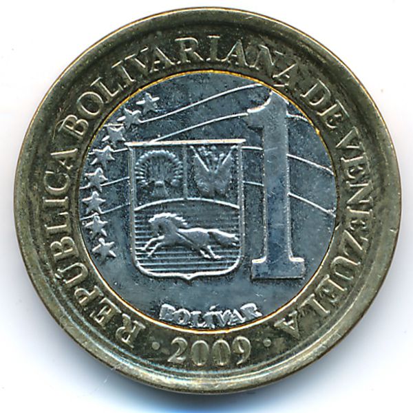 Венесуэла, 1 боливар (2009 г.)