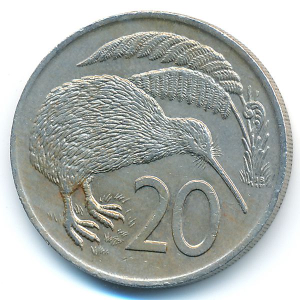 Новая Зеландия, 20 центов (1977 г.)