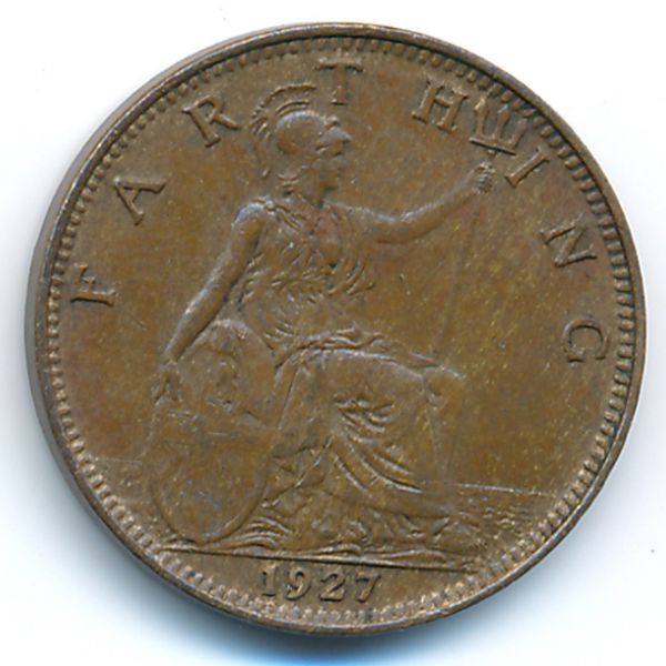 Великобритания, 1 фартинг (1927 г.)