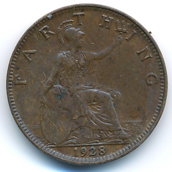 Великобритания, 1 фартинг (1928 г.)