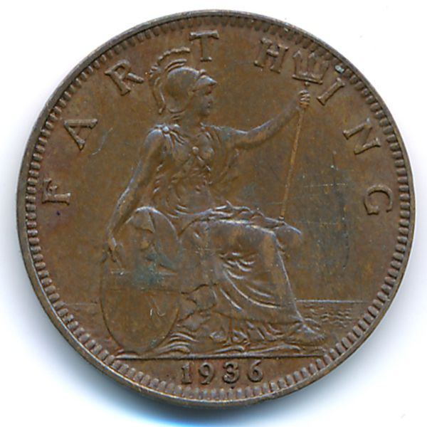 Великобритания, 1 фартинг (1936 г.)