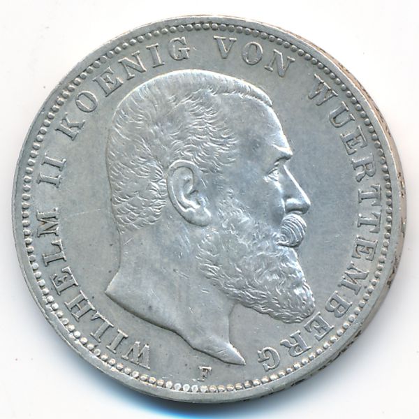 Вюртемберг, 3 марки (1911 г.)
