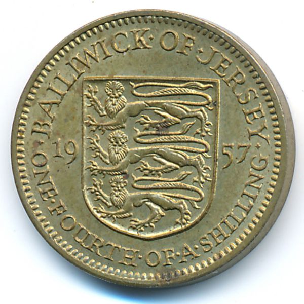 Джерси, 1/4 шиллинга (1957 г.)