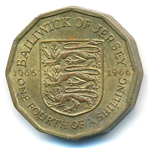 Джерси, 1/4 шиллинга (1966 г.)