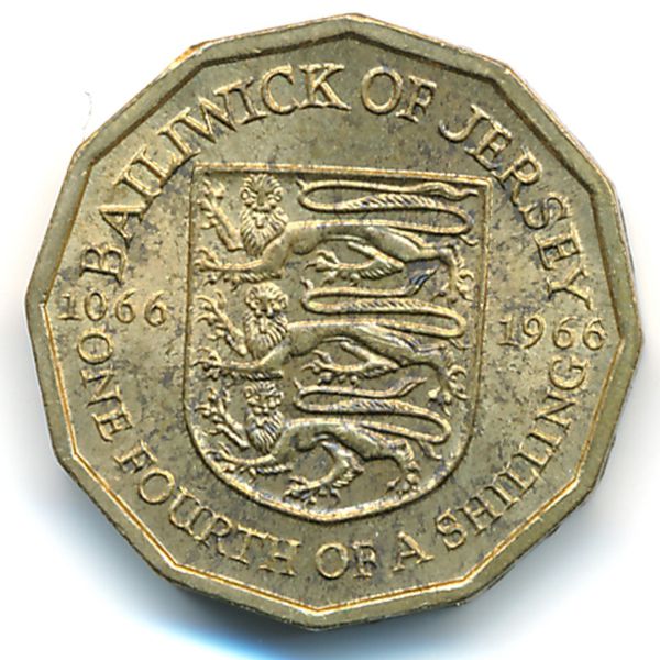 Джерси, 1/4 шиллинга (1966 г.)