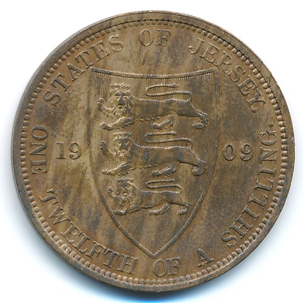 Джерси, 1/12 шиллинга (1909 г.)
