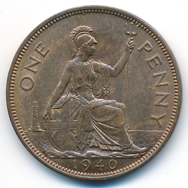 Великобритания, 1 пенни (1940 г.)