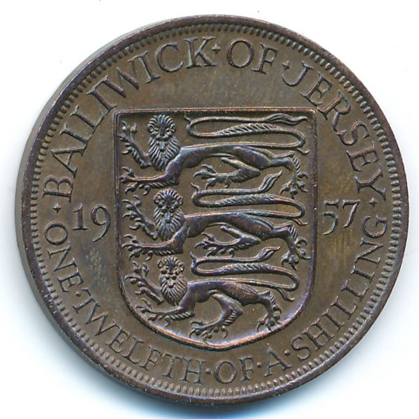 Джерси, 1/12 шиллинга (1957 г.)