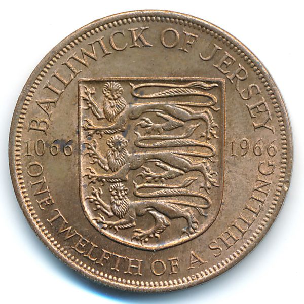 Джерси, 1/12 шиллинга (1966 г.)
