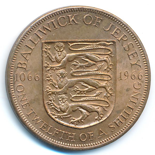 Джерси, 1/12 шиллинга (1966 г.)