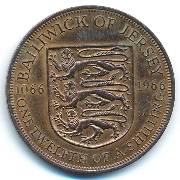Джерси, 1/12 шиллинга (1966 г.)