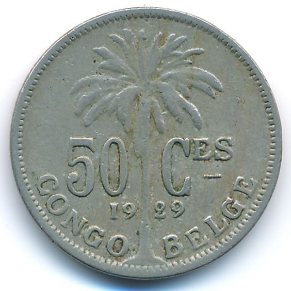 Бельгийское Конго, 50 сентим (1929 г.)