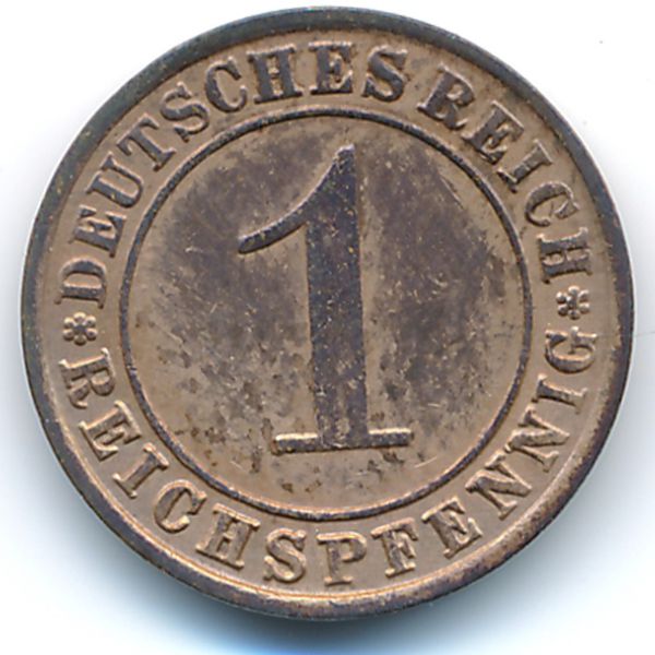 Веймарская республика, 1 рейхспфенниг (1933 г.)