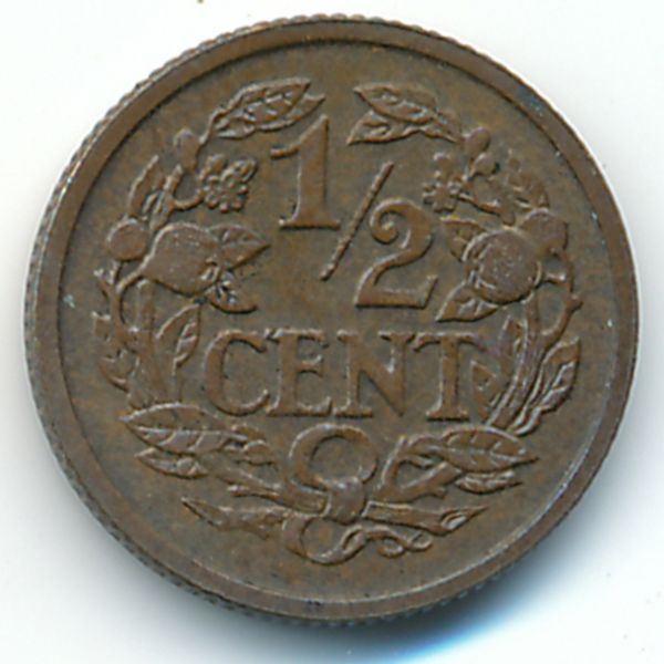 Нидерланды, 1/2 цента (1934 г.)