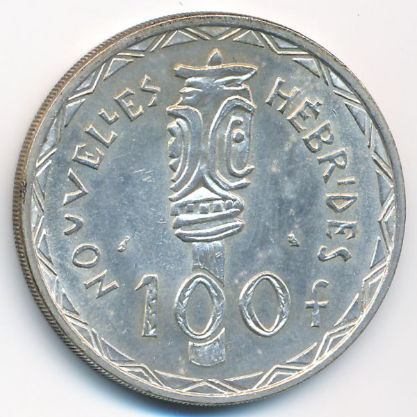 Новые Гебриды, 100 франков (1966 г.)