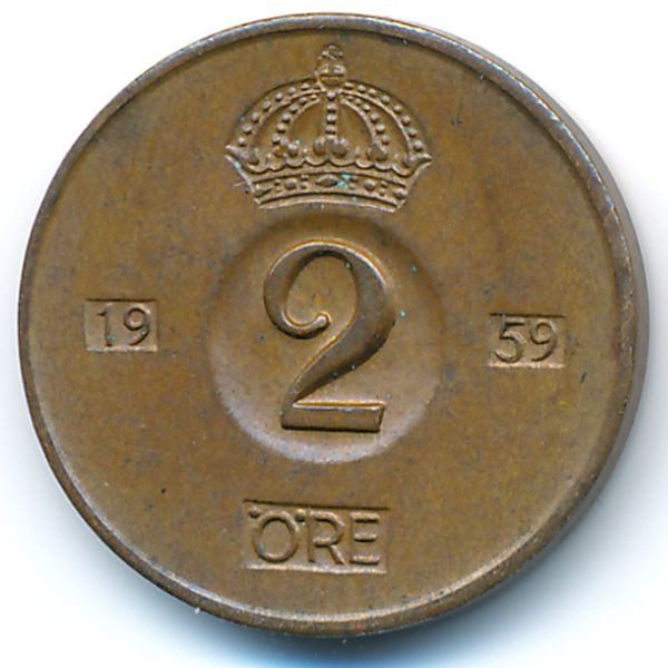 Швеция, 2 эре (1959 г.)