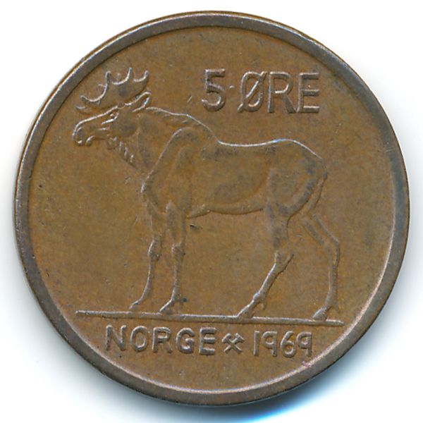Норвегия, 5 эре (1969 г.)
