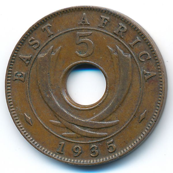 Восточная Африка, 5 центов (1935 г.)