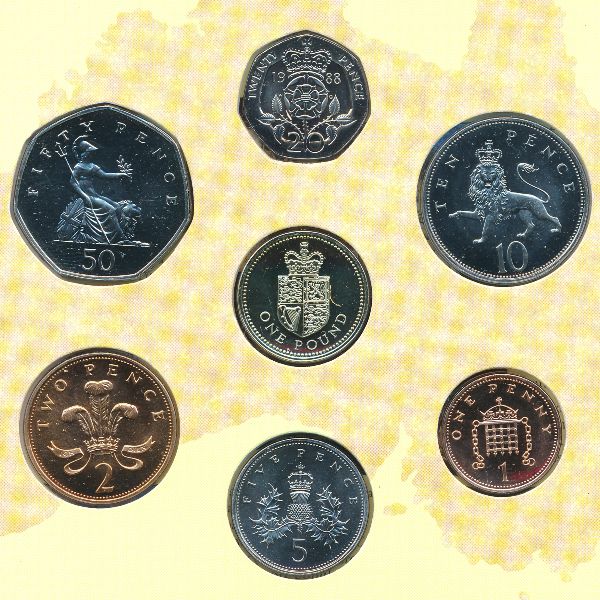 Великобритания, Набор монет (1988 г.)