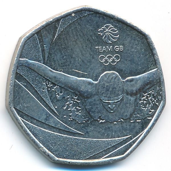 Великобритания, 50 пенсов (2016 г.)