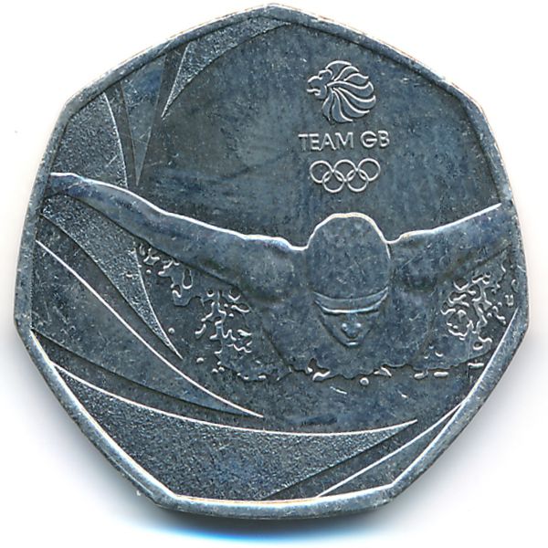 Великобритания, 50 пенсов (2016 г.)