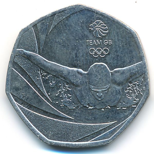 Великобритания, 50 пенсов (2016 г.)