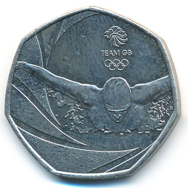 Великобритания, 50 пенсов (2016 г.)