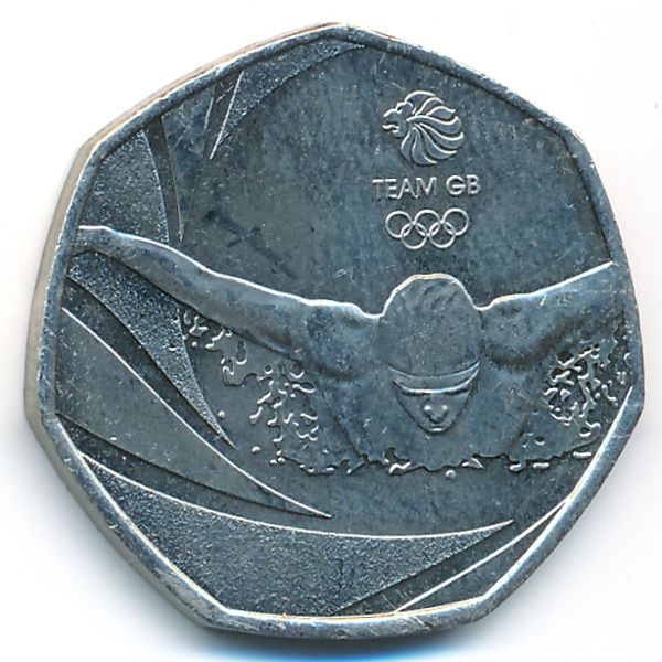 Великобритания, 50 пенсов (2016 г.)