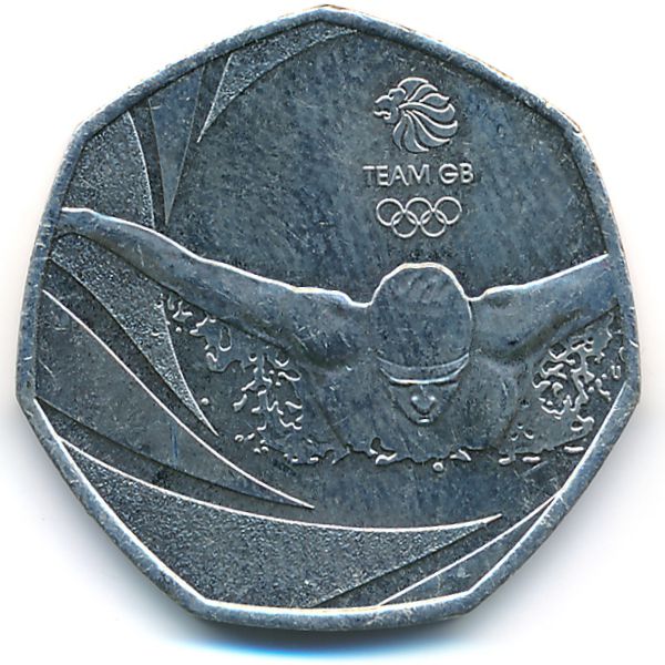 Великобритания, 50 пенсов (2016 г.)