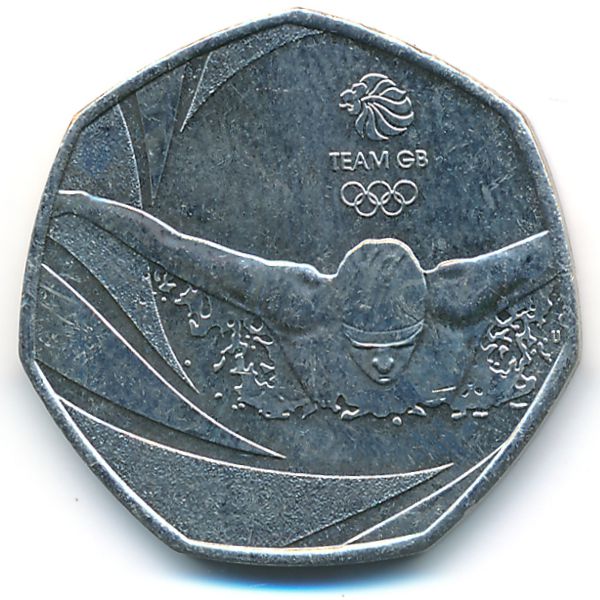 Великобритания, 50 пенсов (2016 г.)