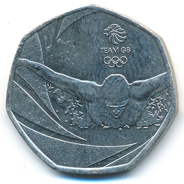 Великобритания, 50 пенсов (2016 г.)