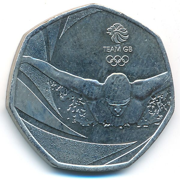 Великобритания, 50 пенсов (2016 г.)