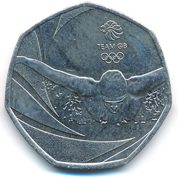 Великобритания, 50 пенсов (2016 г.)