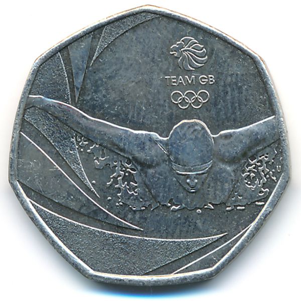 Великобритания, 50 пенсов (2016 г.)