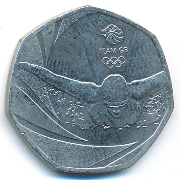 Великобритания, 50 пенсов (2016 г.)