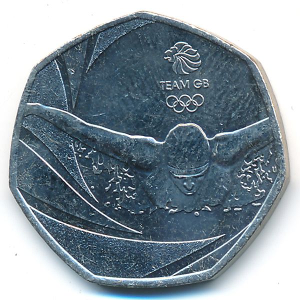 Великобритания, 50 пенсов (2016 г.)